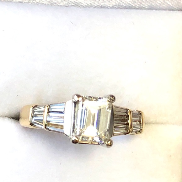 emerald cut diamond solitaire GIA cert 1.01 CT’ - Picture 1 of 9